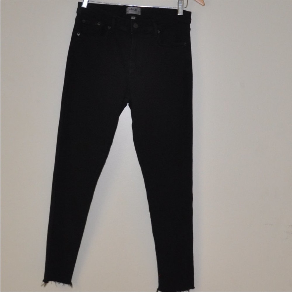 AGOLDE BLACK JEANS WOMEN 30 ZIP